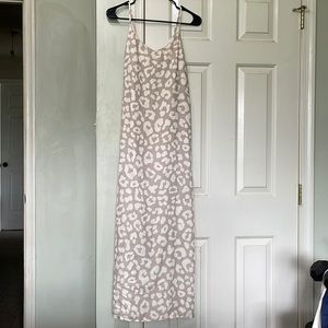 Pink lily cheetah print maxi dress